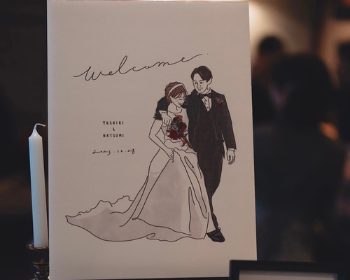 似顔絵ウェルカムボード♡ │ 結婚祝い│ 結婚式・ウェディング