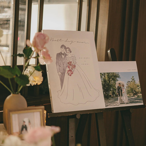 似顔絵ウェルカムボード♡ │ 結婚祝い│ 結婚式・ウェディング