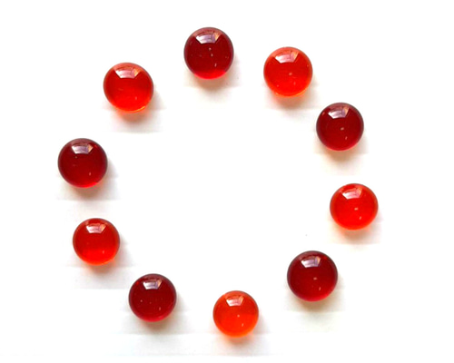 ガラスナギット小さめ レッドオレンジミックス10個セット その他素材