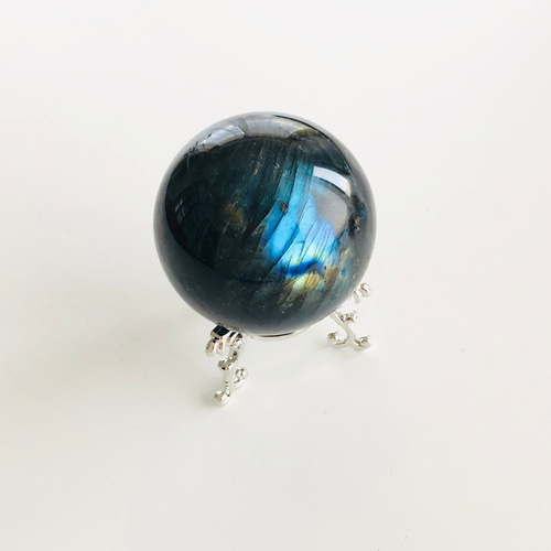 美ブルー！ラブラドライトの丸玉(60mm) 天然石 虹色の星 通販