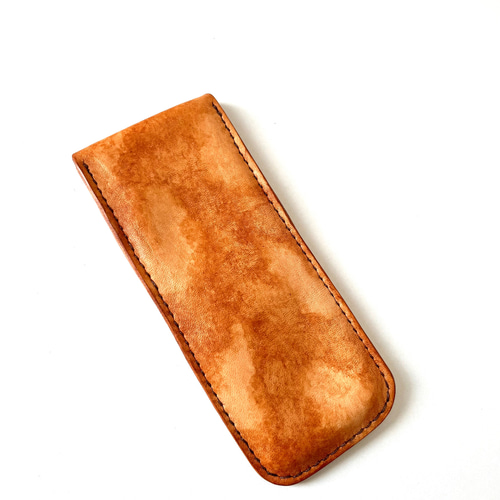 ハンドメイド　牛ヌメ革ペンケース 牛ヌメ革・4本用・ペンケース（手縫い） | 手作り革工房 Leaf