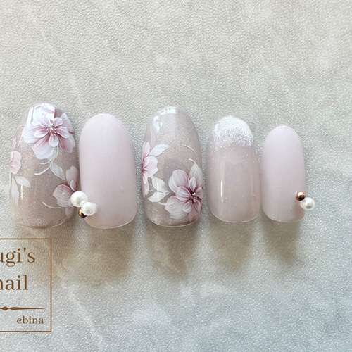 ネイルチップ No.93 フラワーネイル nail ジェルネイル ネイルチップ