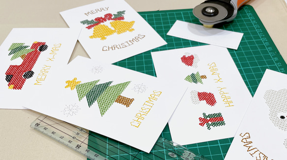 【聖誕節卡片】十字繡 刺繡卡片 共5款 | 附信封袋 第10張的照片