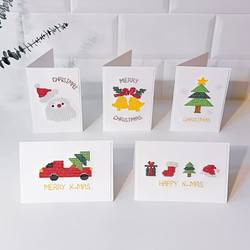 【聖誕節卡片】十字繡 刺繡卡片 共5款 | 附信封袋 第6張的照片