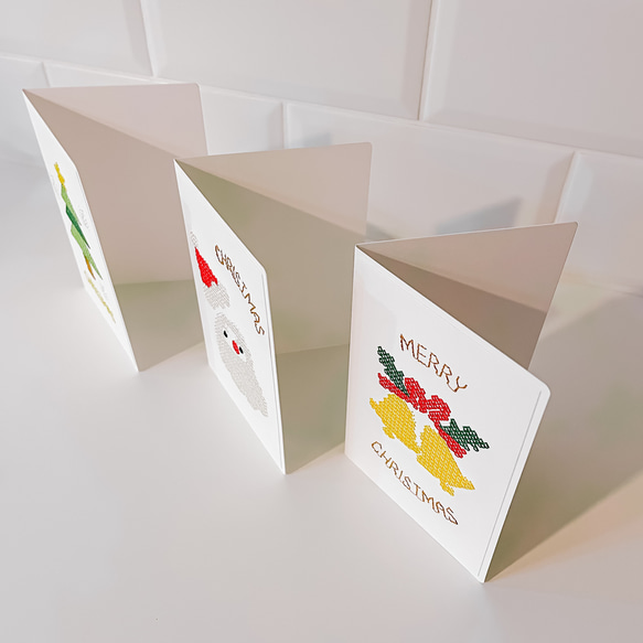 【聖誕節卡片】十字繡 刺繡卡片 共5款 | 附信封袋 第8張的照片
