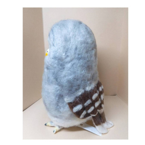 羊毛フェルト　野鳥　フクロウの巣立ち雛 フクロウ雛☆羊毛フェルト 羊毛フェルト Mowano 通販 16750902｜Creema