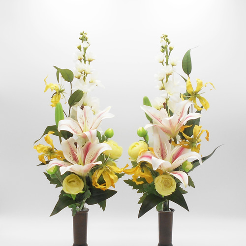 造花・アーティフィシャルフラワー 仏花・供花】胡蝶蘭とマムの
