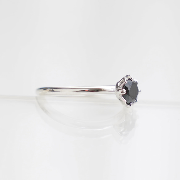 <Herz> CZ Black RING / SV925 ≪送料無料≫ 8枚目の画像