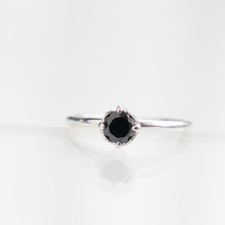 <Herz> CZ Black RING / SV925 ≪送料無料≫ 6枚目の画像