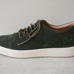 男款★精緻天鵝絨皮革運動鞋/藍灰色/炭褐色/橄欖色/絲質天鵝絨/拉絨皮革 第5張的照片