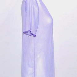 See-through S/S Mesh Tops（lilac purple） 半袖Ｔシャツ パープル 紫 カジュアル 4枚目の画像
