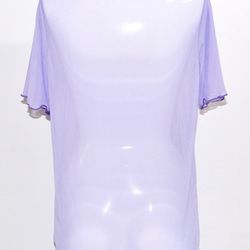 See-through S/S Mesh Tops（lilac purple） 半袖Ｔシャツ パープル 紫 カジュアル 5枚目の画像
