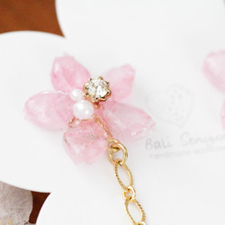 真正的櫻花和淡水珍珠鏈耳環 Somei Yoshino 第15張的照片