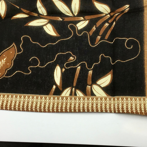 ジャワ更紗 プリントの布 黒 生地 HANDICRAFT SHOP 十彩 通販