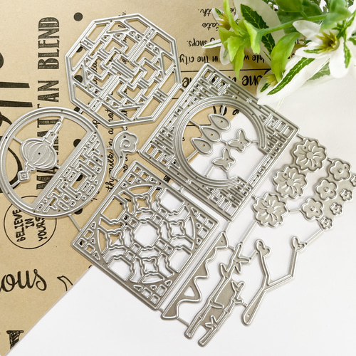 1529】カッティングダイ 中国風 組子 その他素材 green 通販 16751451  