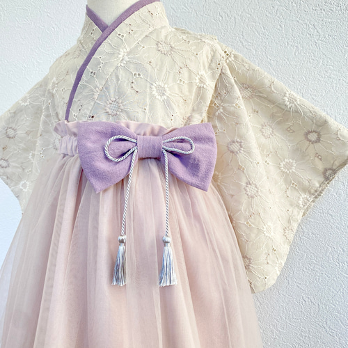 受注生産✨送料無料】ベビー・キッズ袴＊エンブロイダリーレース