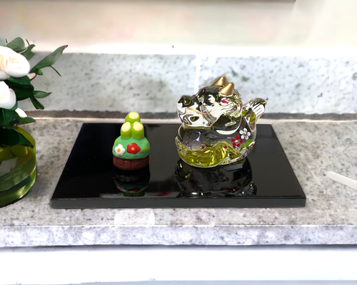 令和6年 干支置物【クリスタル辰】スワロフスキー付 ミニ門松