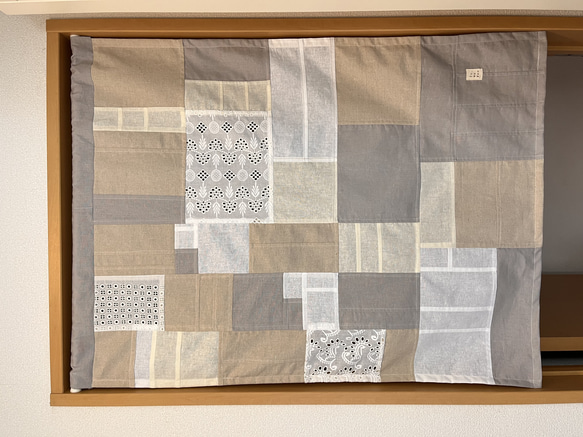 能登•近江•越後上布　ポシャギ風　 タペストリー　ハンドメイド 能登•近江•越後上布 ポシャギ風 タペストリー ハンドメイド 能登•近江•越後