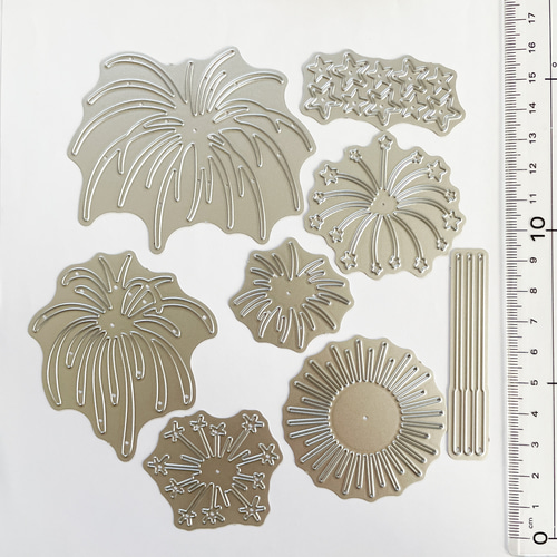 カッティングダイ 8点 1583】カッティングダイ 花火8点セット その他  