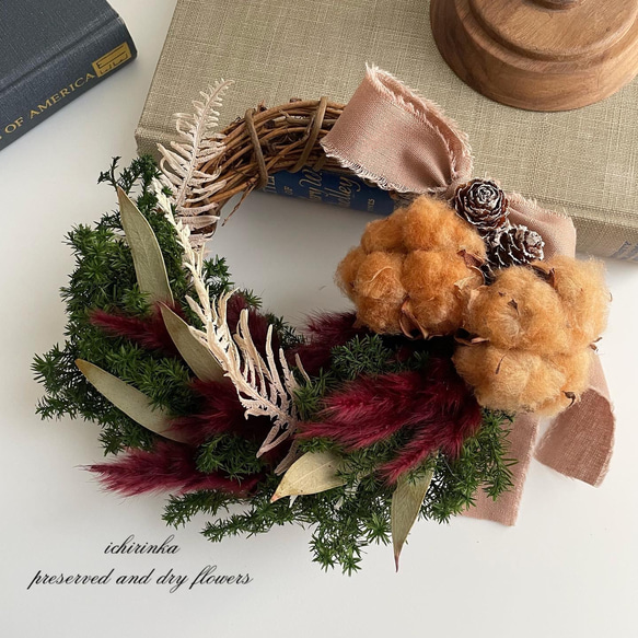 ヒムロスギとテールリードのウィンターハーフリース～ボルドーレッド  