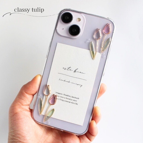 全機種対応 色が選べる【classy tulip】のスマホケース iPhone17 推し