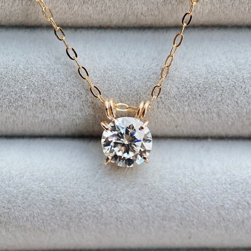 0.74ct】”sac” モアサナイト 14Kゴールドフィルド ネックレス