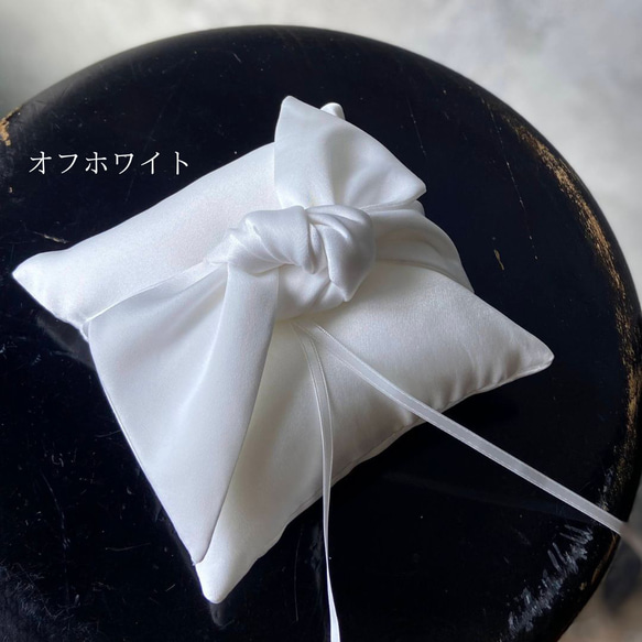 リングピロー【ラブノット】(RP-02)|結婚式 ウエディング ブライダル 指輪 クッション 挙式 小さい 白 花嫁 4枚目の画像