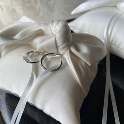 リングピロー【ラブノット】(RP-02)|結婚式 ウエディング ブライダル 指輪 クッション 挙式 小さい 白 花嫁 9枚目の画像