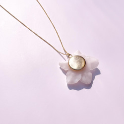 桜一輪 ネックレス / 14kgf /本物の桜 sakura white 6枚目の画像
