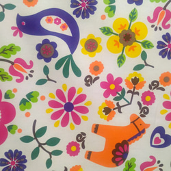 東欧風（生成り地・マゼンタ）サイズ・タイプが選べる　大人用エプロン　 2枚目の画像