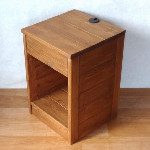 ハンドメイド　配線、モデムをスッキリ収納、ナイトテーブル、電話台、サイドテーブル ハンドメイド 配線、モデムをスッキリ収納、ナイトテーブル