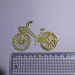 ダイカット 金色 自転車 6枚セット コラージュ おすそ分け 素材 アルバム 3枚目の画像