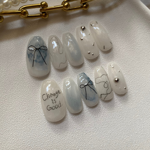 ネイルチップ オーダーページ ネイル サイズオーダー品】No.205 ネイルチップ（つけ爪） Hazuki 通販