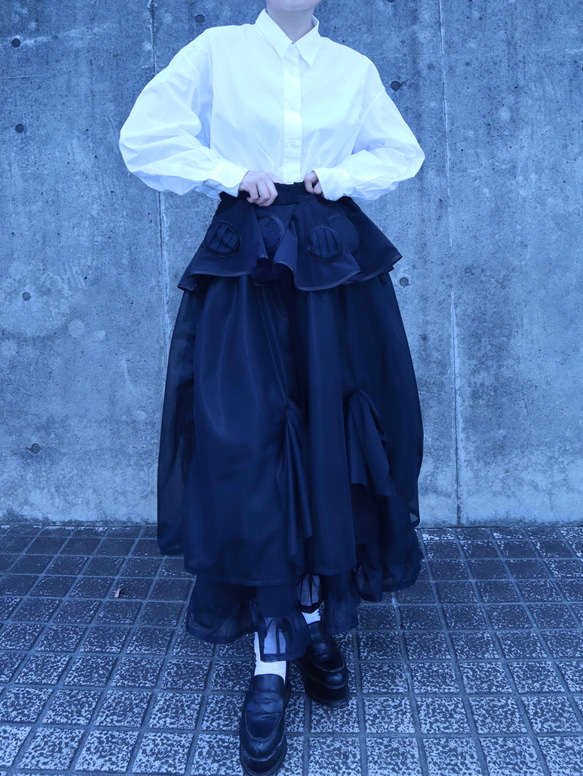フレアデザインスカート6010 meikeiinハンドメイド 4枚目の画像
