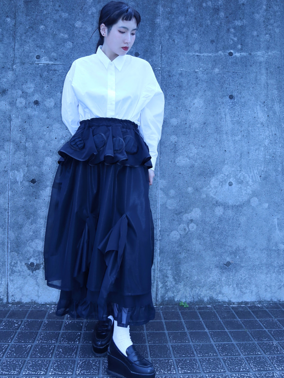 フレアデザインスカート6010 meikeiinハンドメイド 5枚目の画像