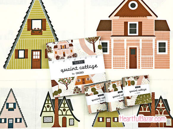 USAコットン moda quaint cottage コテージパネル(パネルカット) 7枚目の画像