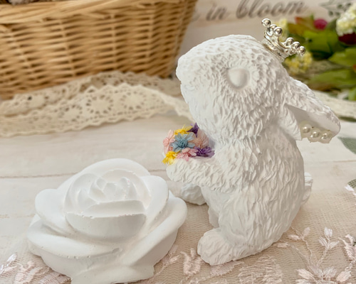 アロマストーン✨お花好きなうさぎさん ディフューザー・アロマポット