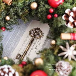 クリスマスリース（0623）～Santa's Magic Key(R)～　28cm 2枚目の画像