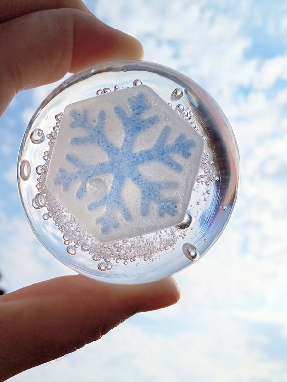 冬をお部屋に。雪の結晶のペーパーウェイト 4枚目の画像