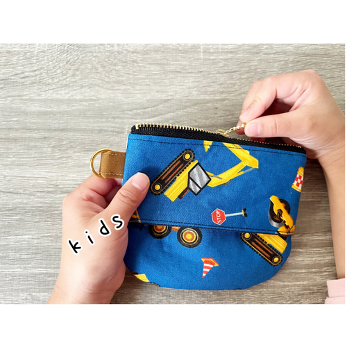 コインケース　ミニポーチ　ノベルティ 送料無料！ミニポーチ⭐︎パワーシャベル⭐︎男の子プレゼント 幼稚園