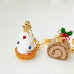 ‎petit gateau　クリスマスケーキのイヤリング/ピアス⁺ 1枚目の画像