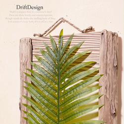 〜Drift Design〜　リーフ造花と流木の壁飾り　インテリアディスプレイ　西海岸インテリア　西海岸風　インテリア 3枚目の画像