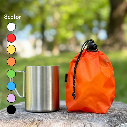 XS 0.5L】全8色 手のひらサイズの軽量ナイロン巾着袋 巾着袋 山好き