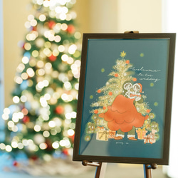 xmas似顔絵ウェルカムボード♡│クリスマス│ウェディングイラスト