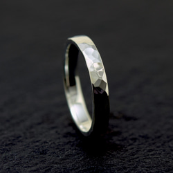 Bump Ring 鎚目/ 3mm Silver ring オーダー制作/ 受注製作シルバーリング 3枚目の画像