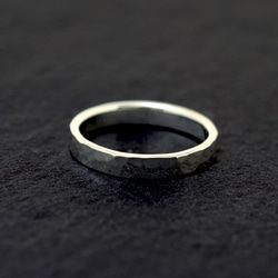 Bump Ring 鎚目/ 3mm Silver ring オーダー制作/ 受注製作シルバーリング 2枚目の画像