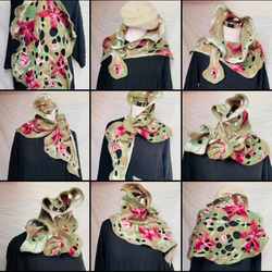 Mum羊毛氈手創作品-一件多穿款花花飾界/圍巾/衣飾 第2張的照片