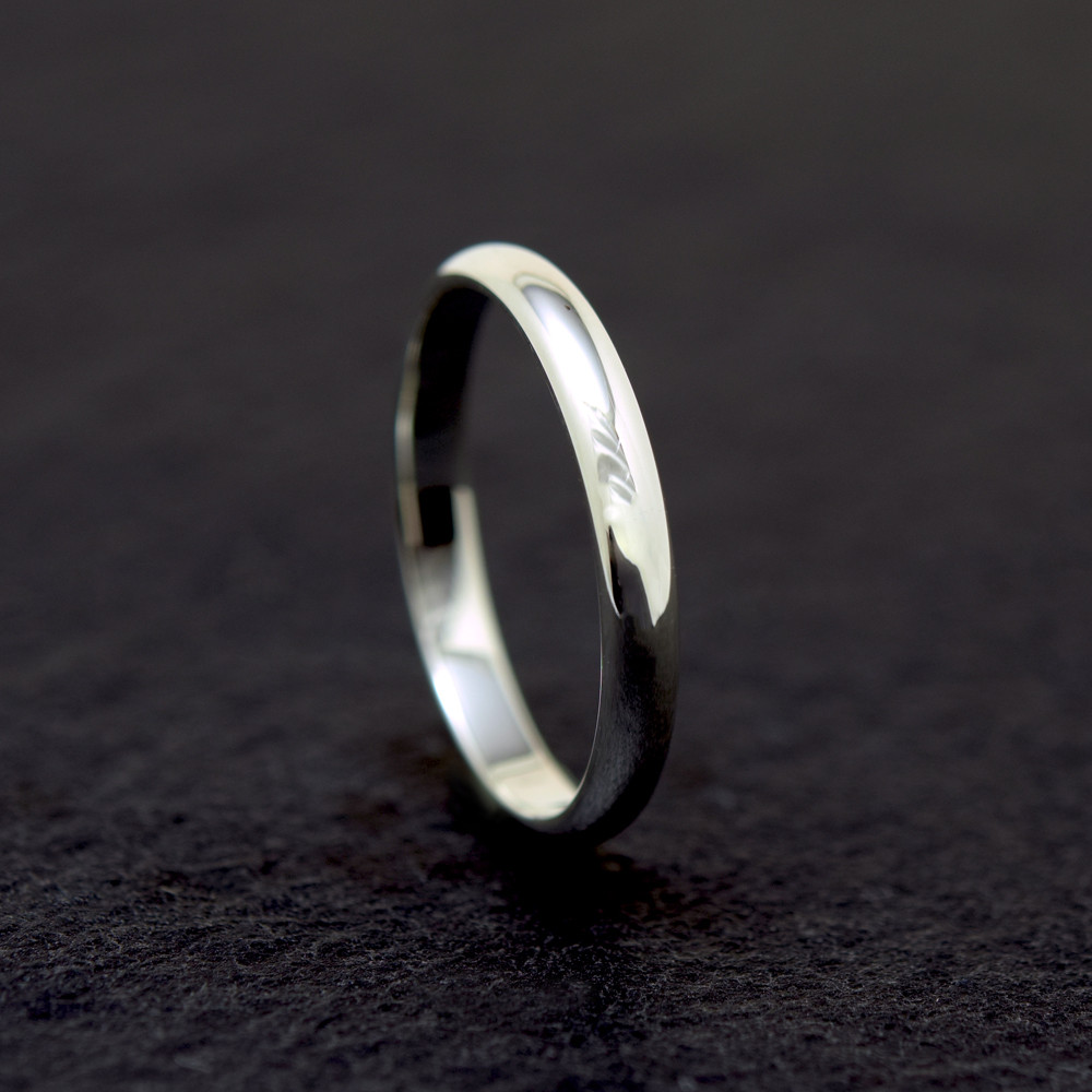 Sleek Ring / 3mm Silver ring オーダー制作/ 受注製作シルバーリング　甲丸形状