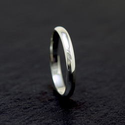 Sleek Ring / 3mm Silver ring オーダー制作/ 受注製作シルバーリング　甲丸形状 2枚目の画像