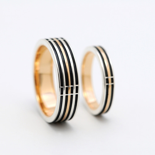 Momentary Silver Gold Ring/Silver K18 #8号 指輪・リング